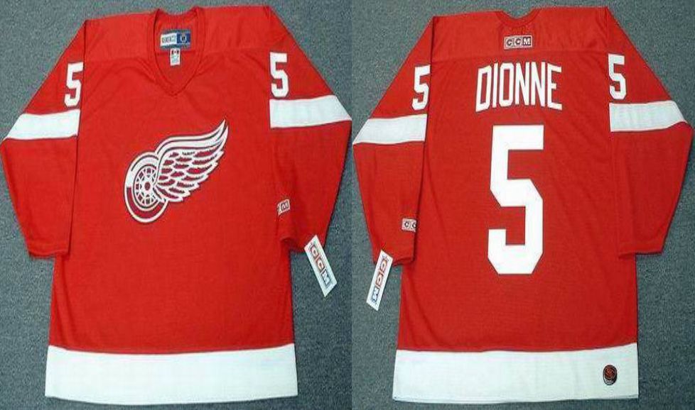 2019 Men Detroit Red Wings #5 Dionne Red CCM NHL jerseys